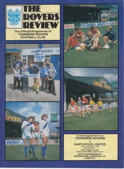 Tranmere Rovers v Hartlepool United Match Programme 1980-12-05